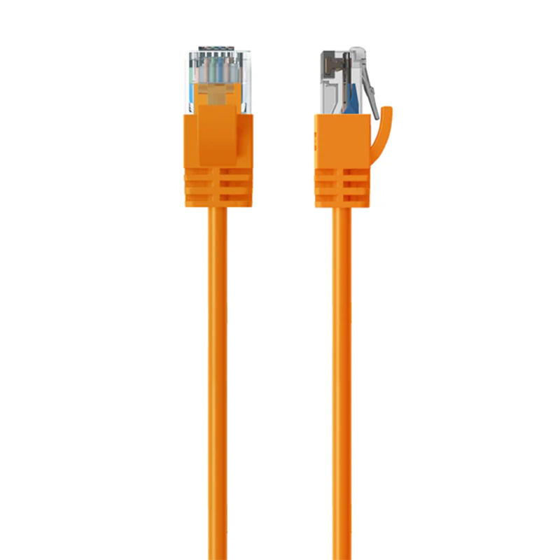 Cruxtec Ultra-Thin CAT6A UTP Ethernet Cable 2m - Orange (RF6A-020-OR)