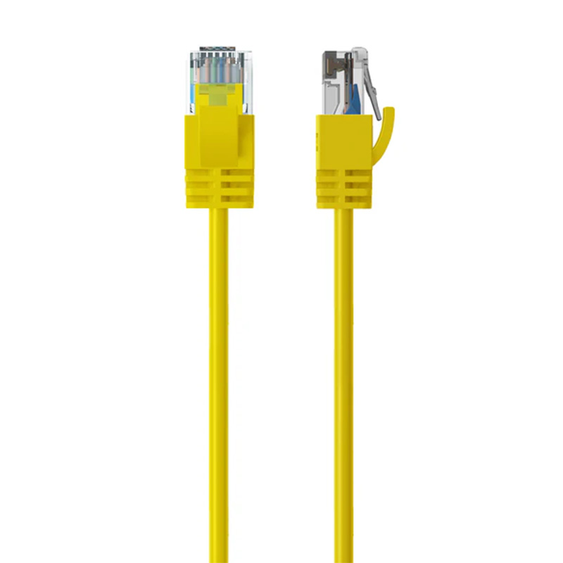 Cruxtec Ultra-Thin CAT6A UTP Ethernet Cable 2m - Yellow (RF6A-020-YE)