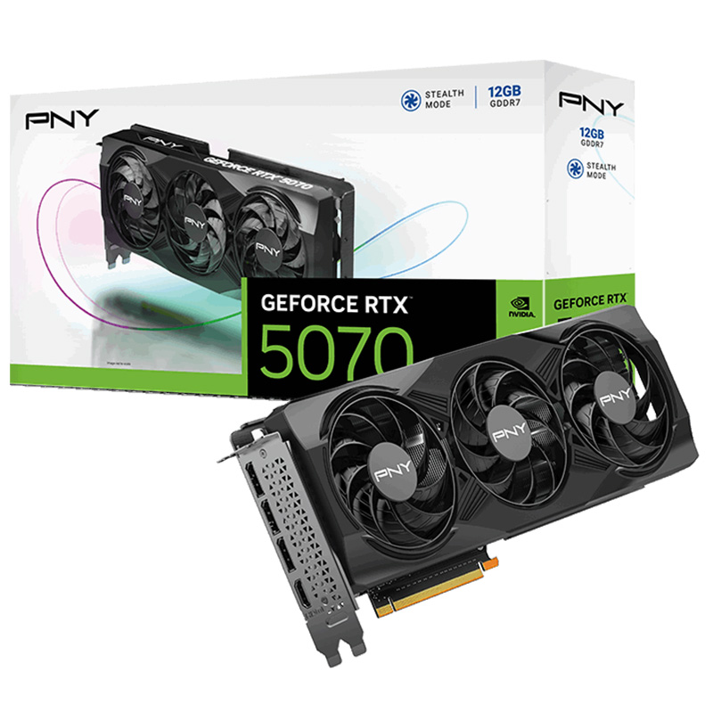 PNY GeForce RTX 5070 Triple Fan 12G Graphics Card (VCG507012TFXPB1)