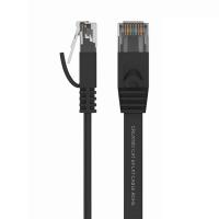 Cruxtec CAT6 UTP Flat Ethernet Cable 1m - Black (FC6-010-BK)