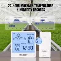 Smart-Home-Raddy-WF-50-Indoor-Outdoor-Thermometer-Hygrometer-Wireless-Weather-Station-Battery-Powered-Temperature-Humidity-Monitor-with-5-0-Display-Weather-8