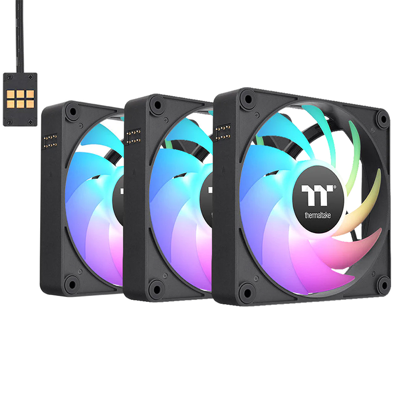 Thermaltake CT140 EX ARGB Standard Blades 140mm PWM Black Fan - 3 Pack (CL-F182-PL14SW-A)