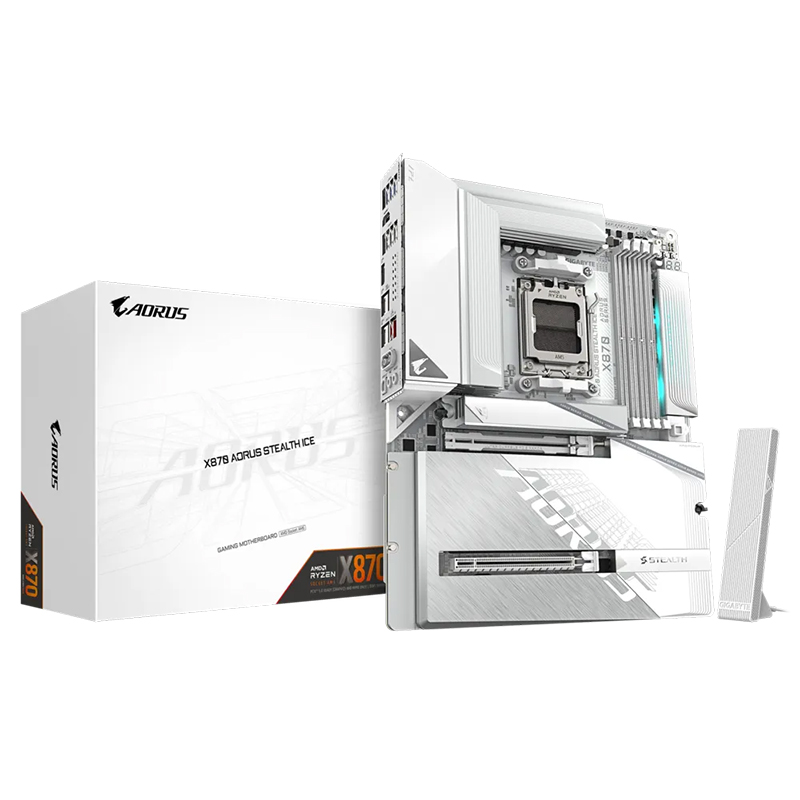 Gigabyte X870 Aorus Stealth Ice AM5 ATX Motherboard (X870 A STEALTH ICE)