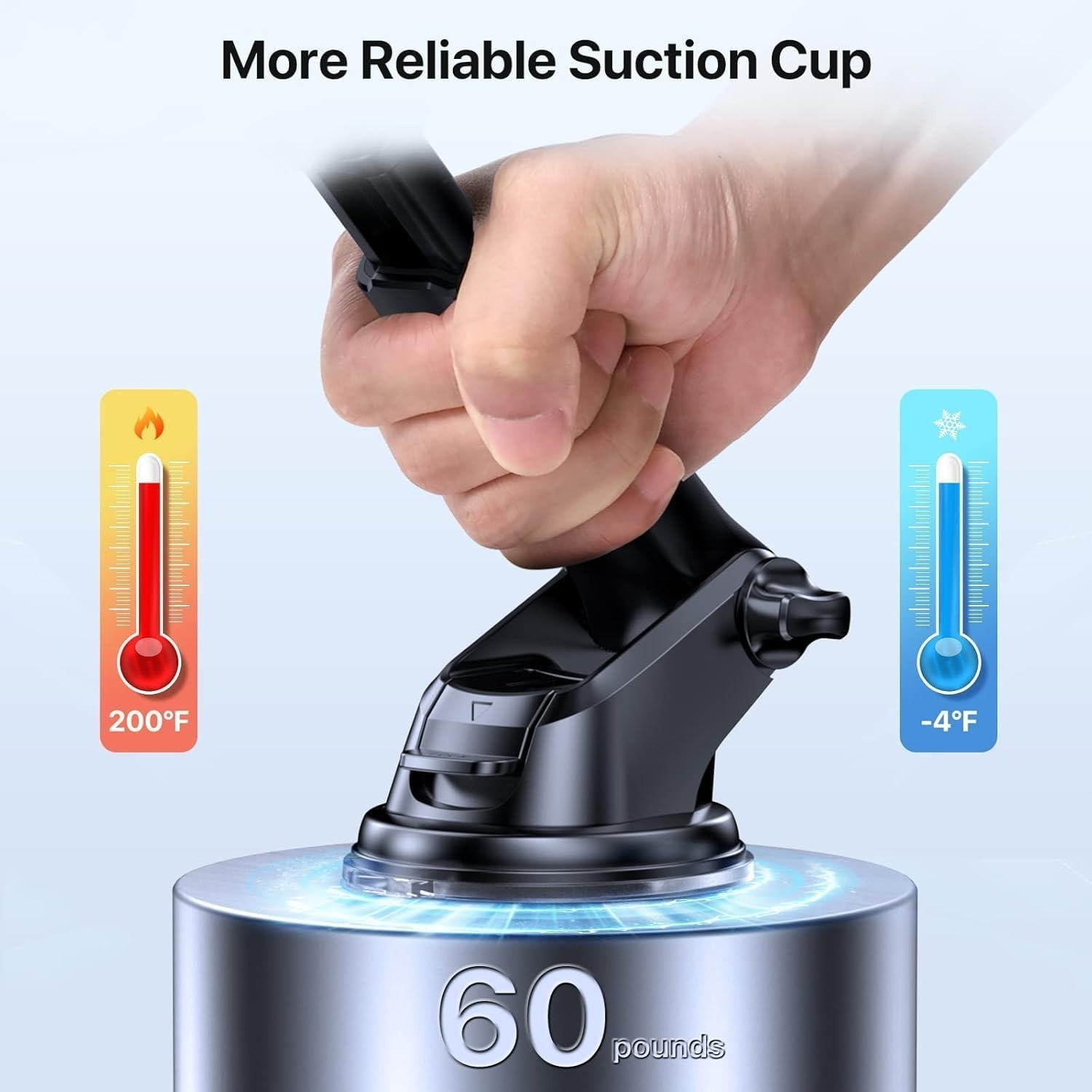 [Military-Grade Reliable Suction] Car Phone Holder, Universal Mobile Phone Holder for car, car Phone Mount for Dashboard Windshield Vent Comp