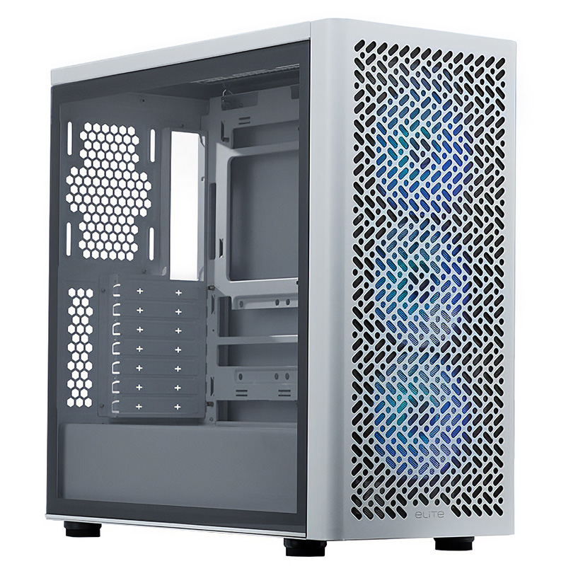 Cooler Master Elite 502 ARGB ATX Case - White (E502-WGNN-SAZ)
