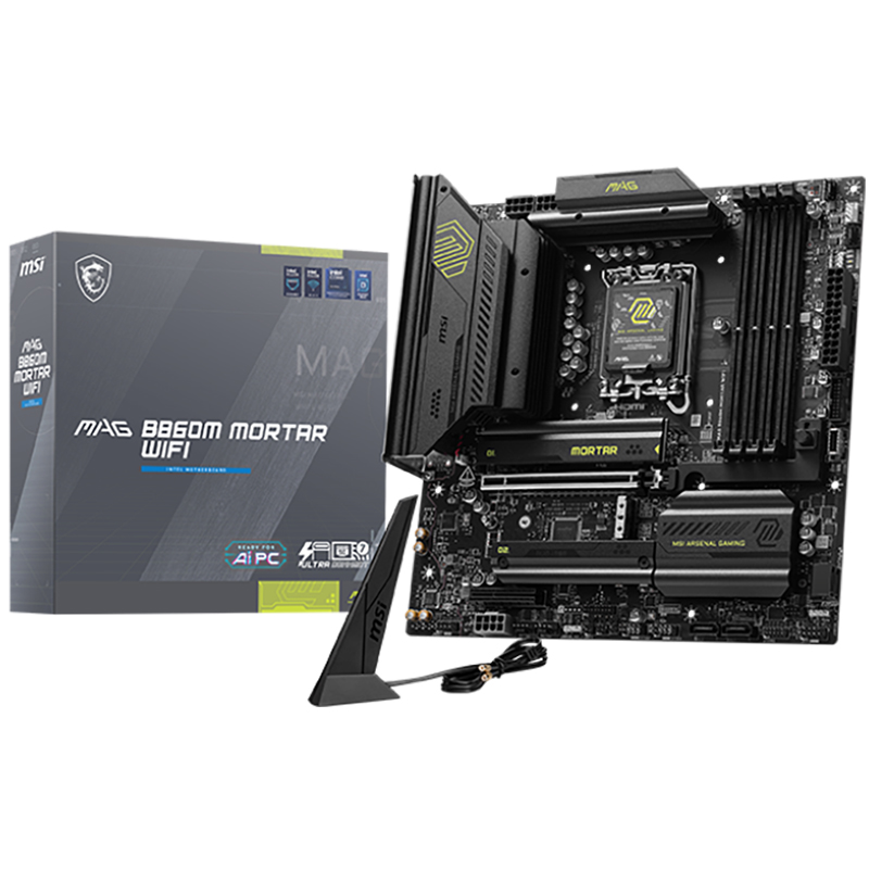 MSI MAG B860M Mortar WiFi LGA 1851 mATX Motherboard (MAG B860M MORTAR WIFI)