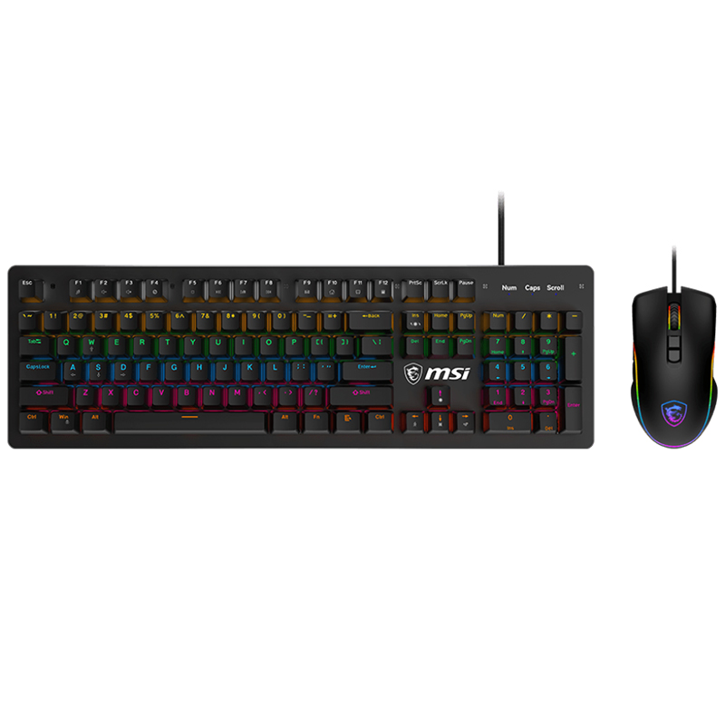 MSI Forge GK300 Keyboard and Mouse Combo - Blue Switch (FORGE GK300 COMBO BLUE US)