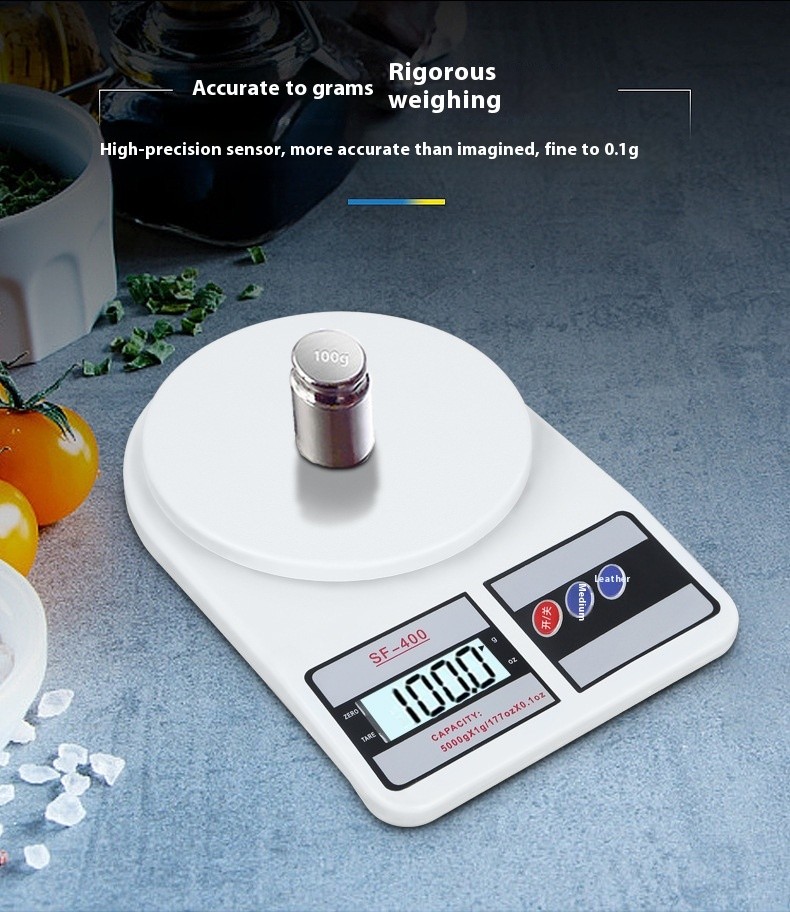 High-precision electronic kitchen scale, 0.1g accurate gram scale, mini and portable, small multi-functional electronic scale for home use