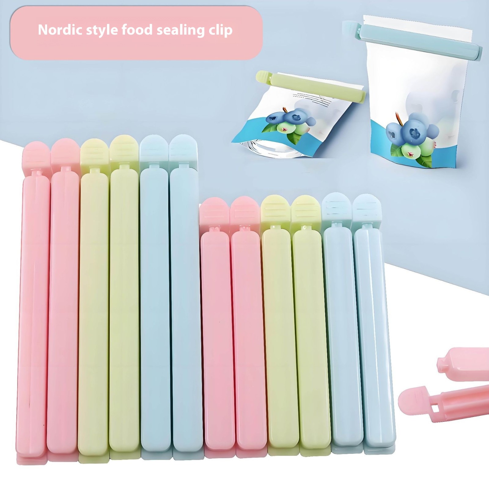 Large Pink Eco - friendly Plastic Sealing Clips with Super - strong Clamping Force, Keeping Food Fresh for Longer. A Must - have Kitchen Gadget.
