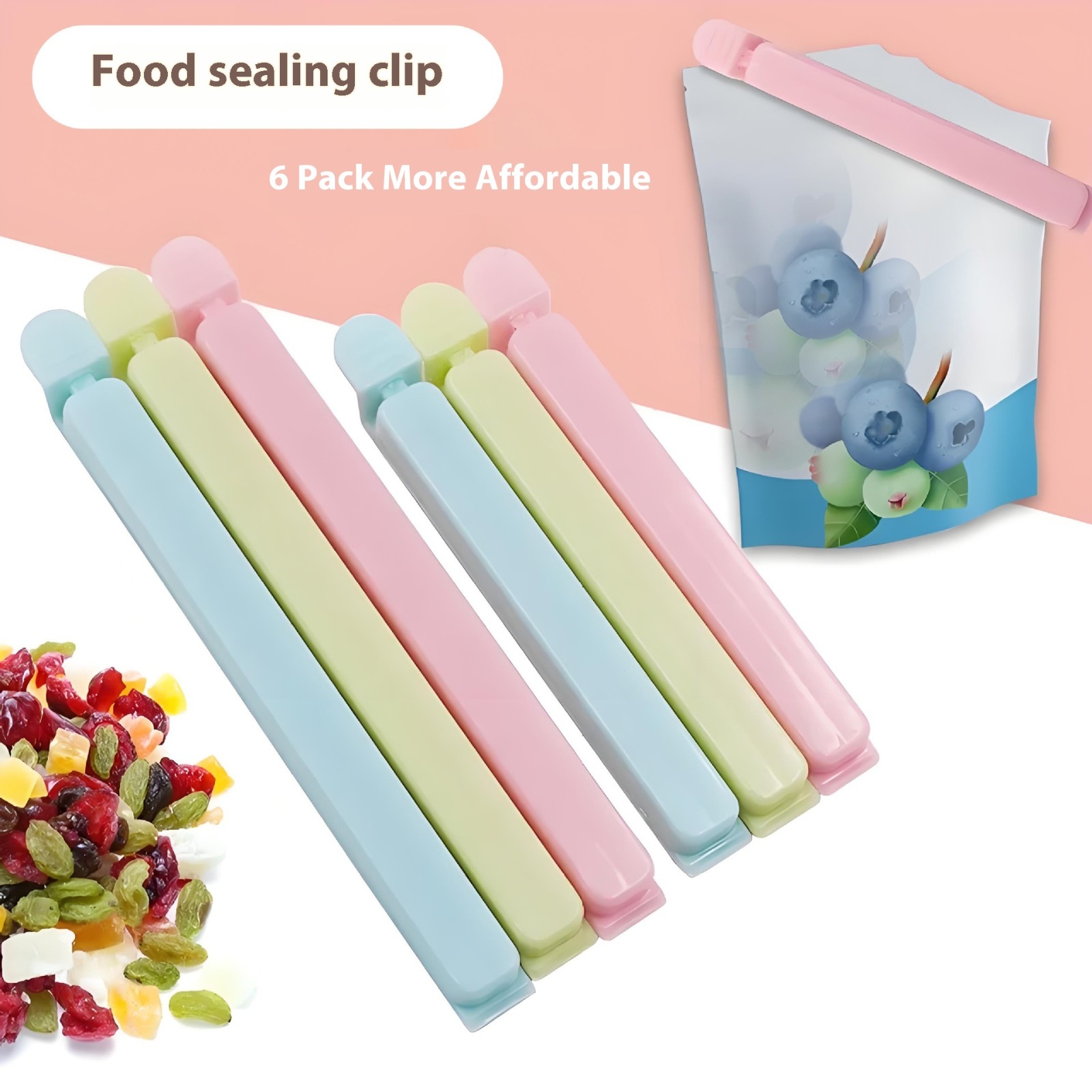 Large - sized blue eco - friendly plastic sealing clips with super - strong clamping force for longer food freshness. A must - have kitchen gadget.