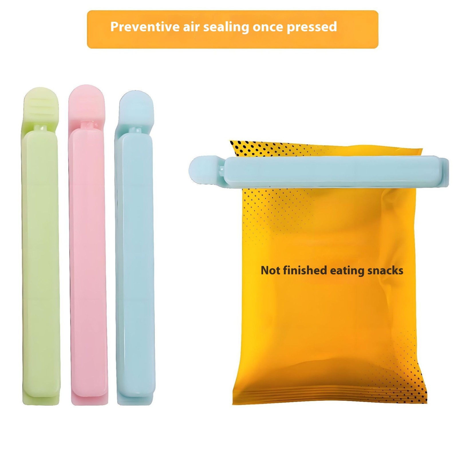 Small blue eco - friendly plastic bag clips with super - strong clamping force, keep food fresh for longer, a must - have kitchen gadget.