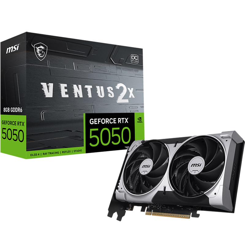 MSI GeForce RTX 5050 8G Ventus 2X OC Graphics Card (GeForce RTX 5050 8G VENTUS 2X OC)