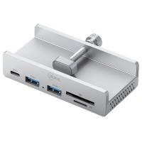USB-Hubs-Cruxtec-5-Port-Aluminum-Clamp-USB-3-0-Hub-with-USB-C-Power-Supply-Port-and-Card-Reader-TC3-1C2ATS-SV-4