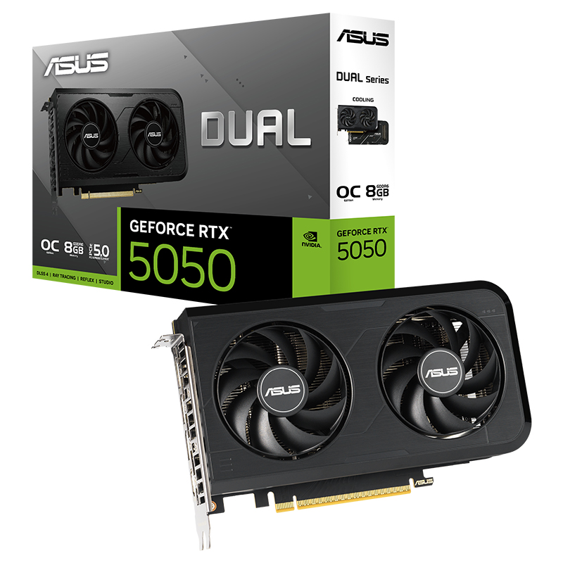 Asus Dual GeForce RTX 5050 8GB GDDR6 OC Graphics Card (DUAL-RTX5050-O8G)
