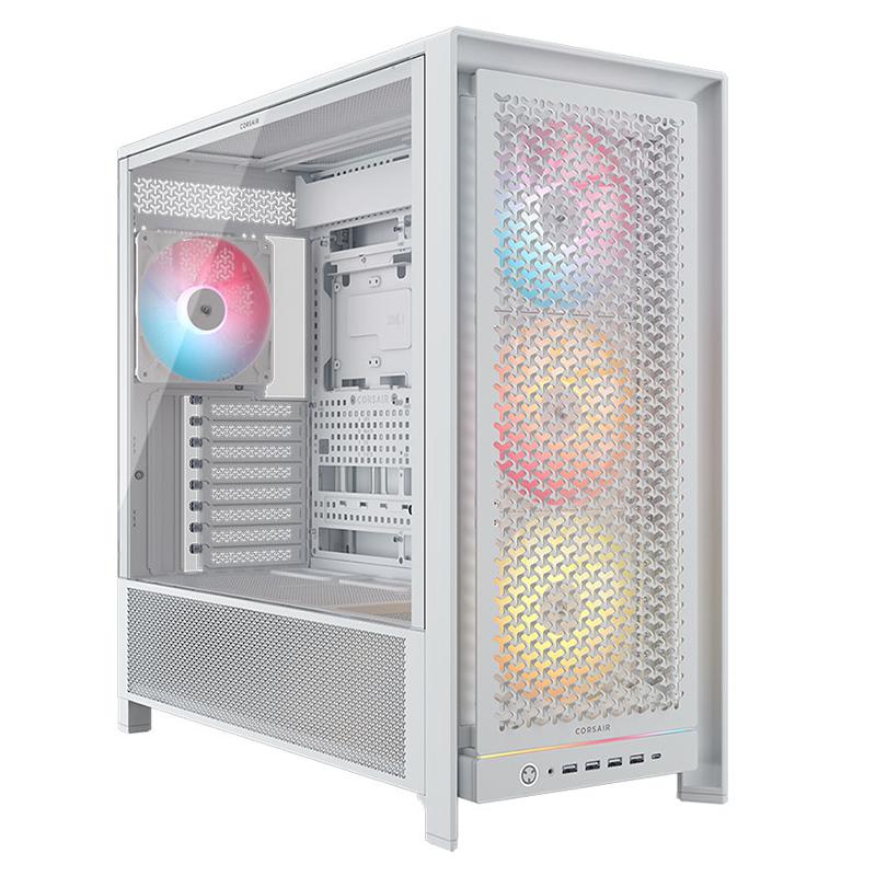 Corsair Frame 5000D RS ARGB High-AirFlow Mid-Tower ATX Case - White (CC-9011310-WW)