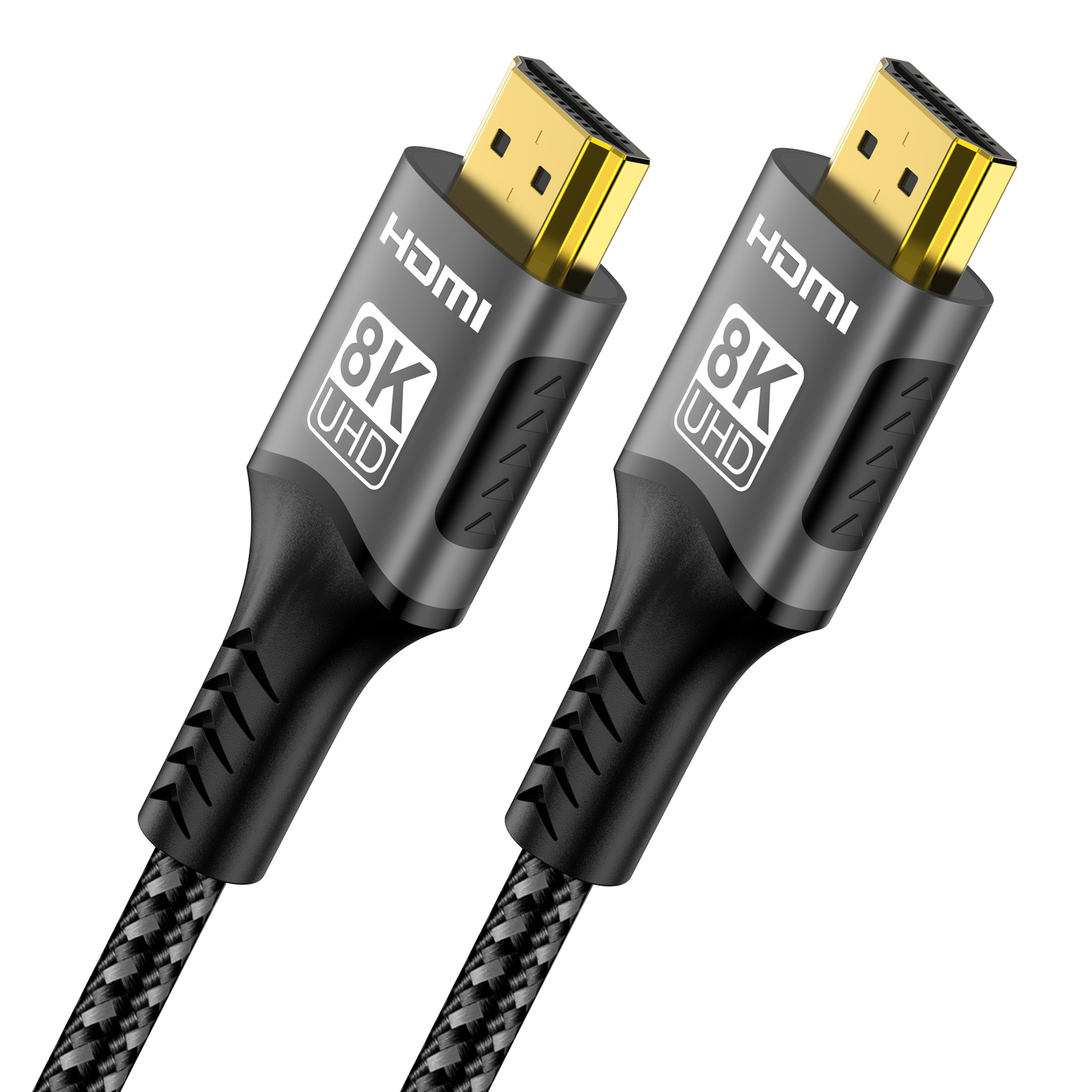 2M 8K Cable, Ultra Digital HD UHD High Quality Braided Cord for Laptop, PS4, PS5, TV, Projectors, and Monitor, 8K@60Hz