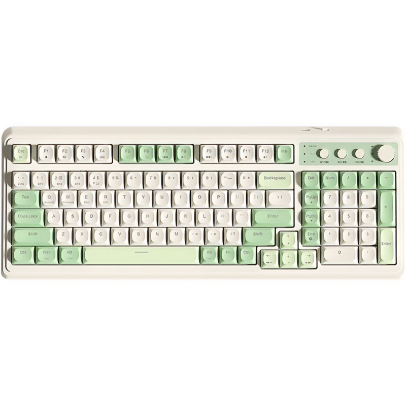 Lenovo Lecoo C99 Tri-mode Silicone Wireless Membrane Keyboard - Green (KM-C99-GREEN)