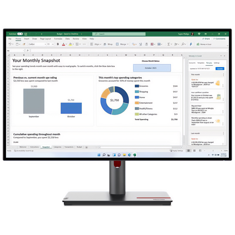 Lenovo ThinkVision P27h-30 27in QHD 60Hz IPS Monitor (63A1GAR1AU)