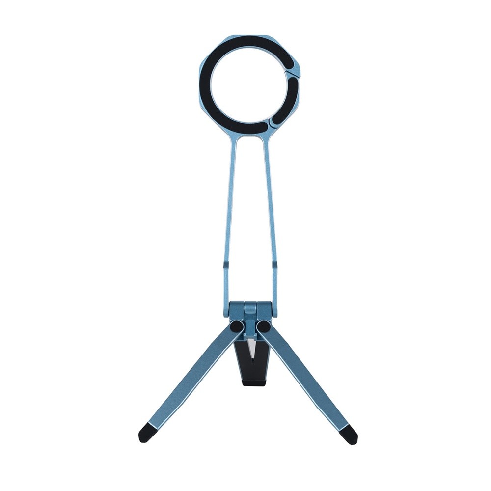 iCreate Magnetic Portable Triangle Stand With Spring Buckle Suit for MagSafe Mobile Phone Live Broadcast - Blue