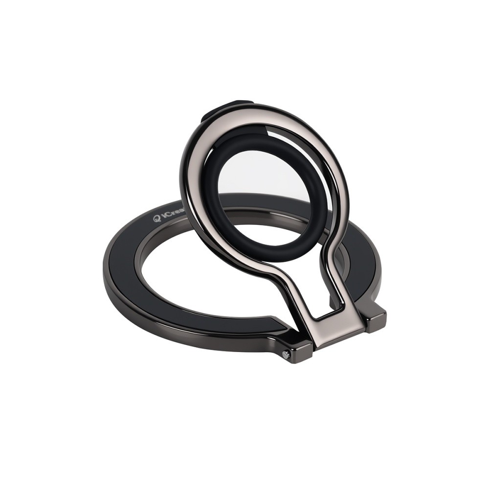 iCreate Multifunctional Magnetic Holder Ring Buckle Compatible for MagSafe and Android Smart Phone - Black