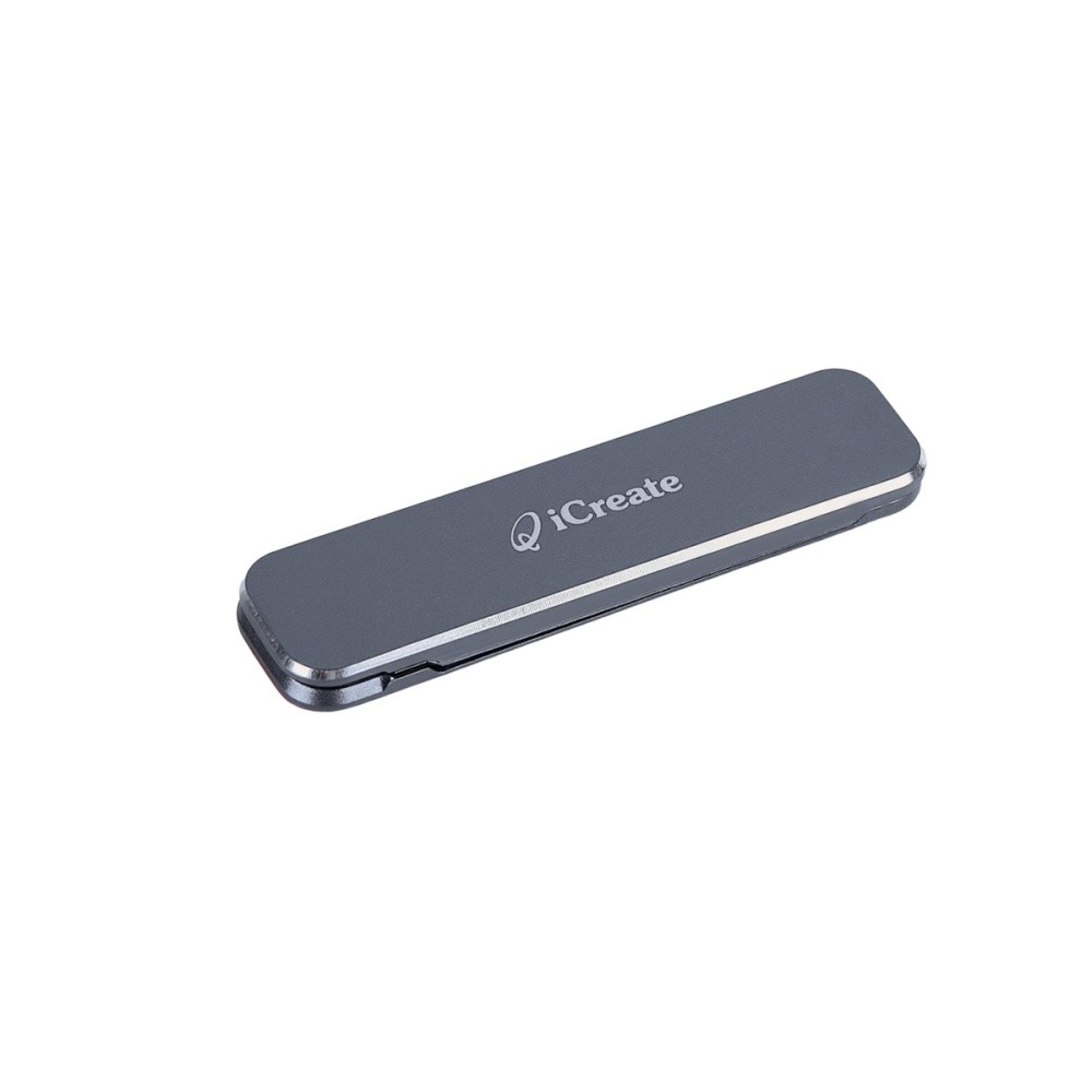 iCreate Ultra-Thin Holder Stand Mini Portable Kickstand for Smart Phone - Grey