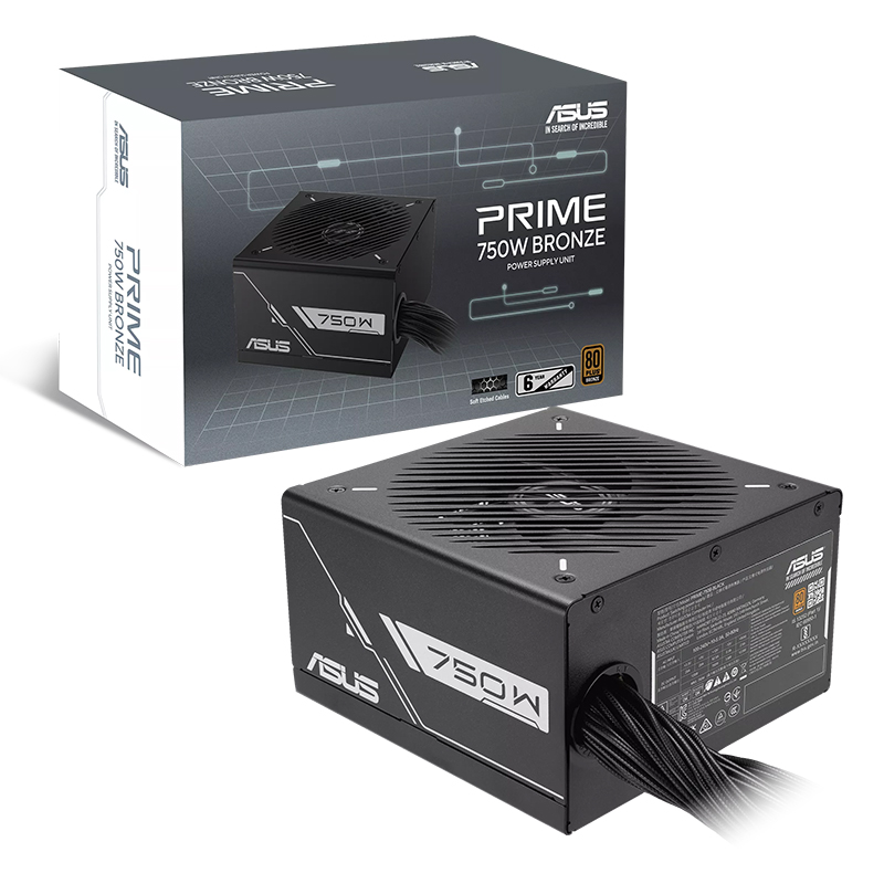 Asus Prime 750W 80+ Bronze ATX Power Supply - Black (PRIME-750B-BLACK)