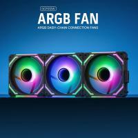 Fans-and-Accessories-Redragon-GCF012-Reverse-120mm-PC-Case-Fan-Daisy-Chain-Connection-5V-3Pin-ARGB-Lighting-4-Pin-PWM-Case-Fan-for-Radiator-Computer-Case-Cooling-120x-2