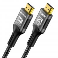 2M 8K Cable, Ultra Digital HD UHD High Quality Braided Cord for Laptop, PS4, PS5, TV, Projectors, and Monitor, 8K@60Hz