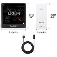 Smart-Home-Raddy-WF-50V-Indoor-Outdoor-Thermometer-Hygrometer-Wireless-Weather-Station-Temperature-Humidity-Monitor-with-5-0-VA-Display-Weather-Forecast-2