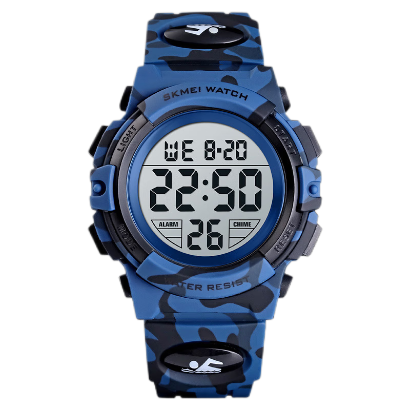 Children's multifunctional waterproof outdoor student electronic watch 1548-dark blue