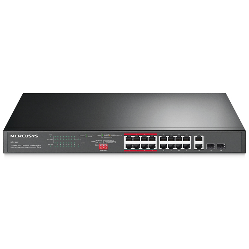 Mercusys 20-Port Gigabit Rackmount Switch with 16-Port PoE+ (MS120GP)