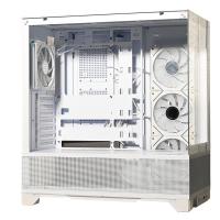iCraft Manor Panoramic Mid-tower ATX Gaming Case White with 4 fans
