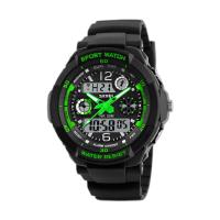 Children's Watch Men's Trendy Outdoor Multi functional Waterproof Sports Watch Student Electronic Watch 1060-green