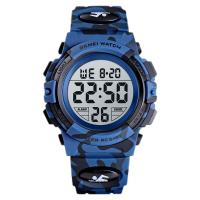 Children's multifunctional waterproof outdoor student electronic watch 1548-dark blue