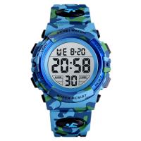 Children's multifunctional waterproof outdoor student electronic watch 1548-light blue