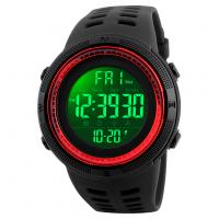 Fashionable men's trendy electronic watch, outdoor sports student watch, waterproof sports watch, electronic watch 1251-red