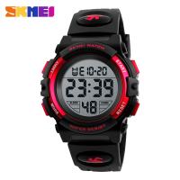 Men's large dial waterproof watch multifunctional outdoor sports trend electronic watch 1266-red