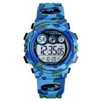 Single display electronic watch, student children's sports multifunctional shockproof and waterproof watch 1547-light blue