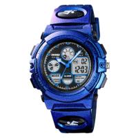 Waterproof multifunctional sports watch electronic student children's electronic watch 1163-purple long