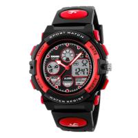 aterproof multifunctional sports watch electronic student children's electronic watch 1163-red