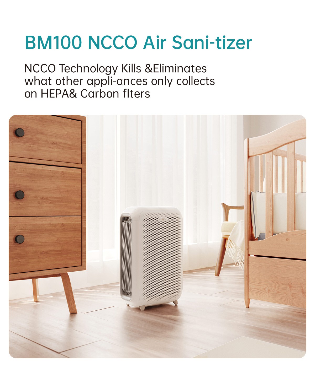 B-MoLa Ncco Home Air Purifier with Mosquito Repellent and Insect Repellent Function, Antibacterial and Antivirus Effects, Formaldehyde and Smoke Odors