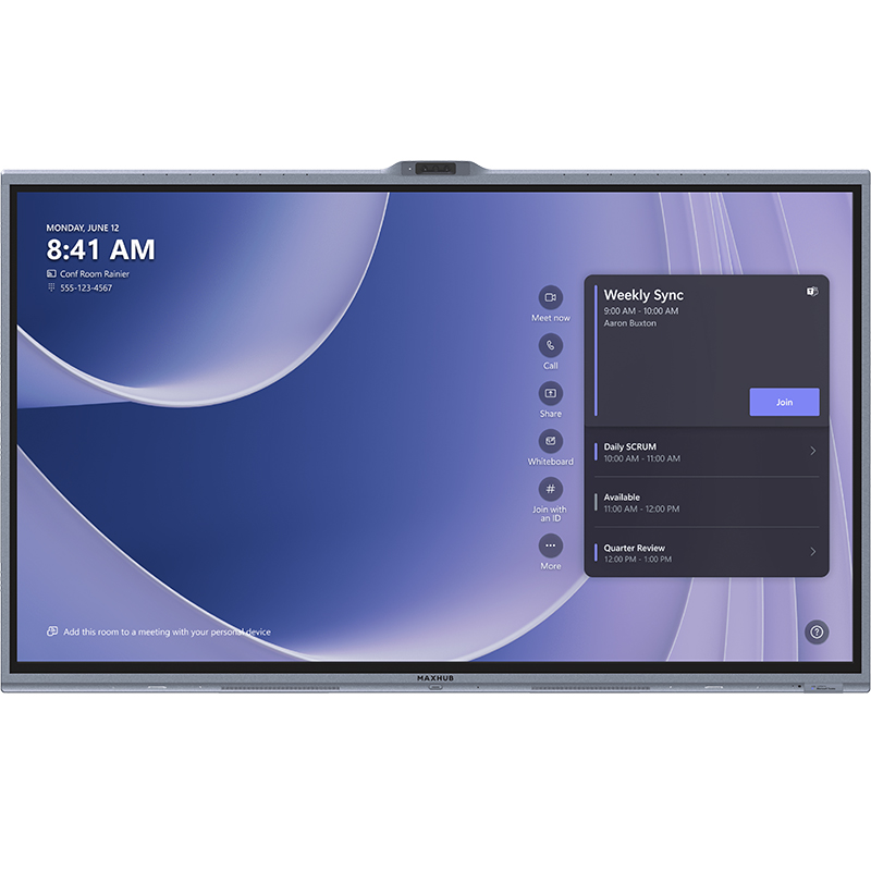 Maxhub XBoard V7 65in 4K UHD VA i5-1240P 256GB SSD 16GB RAM W11IoT Microsoft Teams Rooms Interactive Touch Display (V655T)