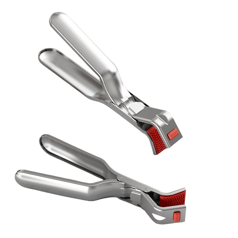 Thickened 304 Stainless Steel Anti - scald Clip, Silicone Non - slip Tray Lifter, Suitable for Both Home and Commercial Use