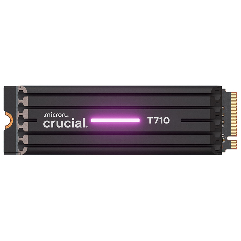 Crucial T710 1TB CT1000T710SSD5 PCIe Gen5 M.2 NVMe 2280 SSD with Heatsink
