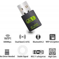 Bluetooth-Adapters-Bluetooth-WiFi-USB-Adapter-External-Wireless-Network-Receiver-Dual-Band-2-4-5GHz-600Mbps-Mini-WiFi-Dongle-for-PC-Laptop-Desktop-Black-2