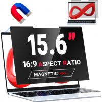 Magnetic 15.6 Inch Laptop Privacy Screen for 16:9 Computer Monitor, Removable Anti Glare Blue Light Filter Protector, 15 in Privacy Shield Compatible 