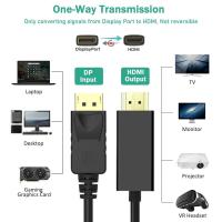 Display-Adapters-4K-DisplayPort-to-HDMI-Cable-Adapter-6FT-High-Speed-1440P-60Hz-1080P-120Hz-Uni-Directional-DP-to-HDMI-Cord-Compatible-for-Dell-HP-1