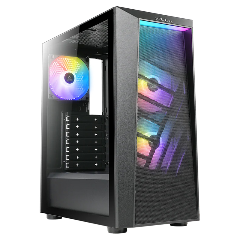 AZZA Sentinel 203 ARGB Mid Tower ATX Case - Black (SENTINEL 203A01B)