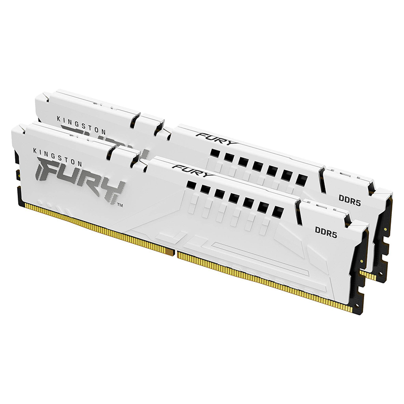 Kingston 32GB (2x16GB) Fury Beast CL36 6000MHz DDR5 RAM - White (KF560C36BWE2K2-32)