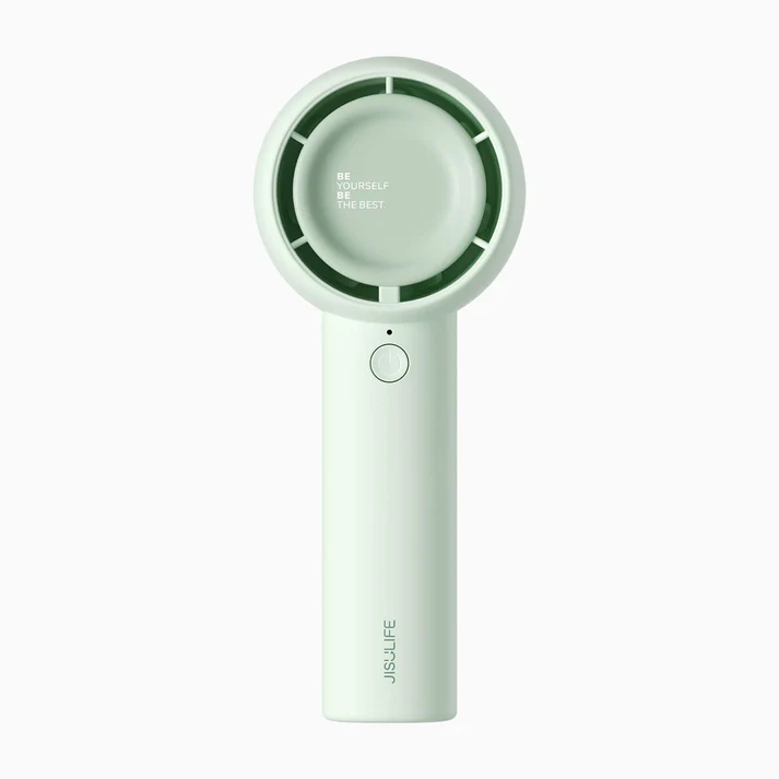 JISULIFE Handheld Portable Turbo Fan,4000mAh USB Rechargeable Personal Battery Operated Mini Small Pocket Fan with 5 Speeds -Green